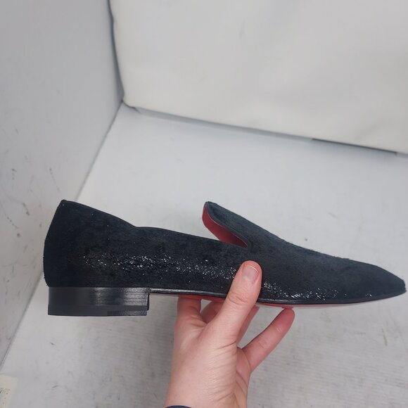 Christian Louboutin Black Dandy Chick Velvet Lame Loafer main image 11